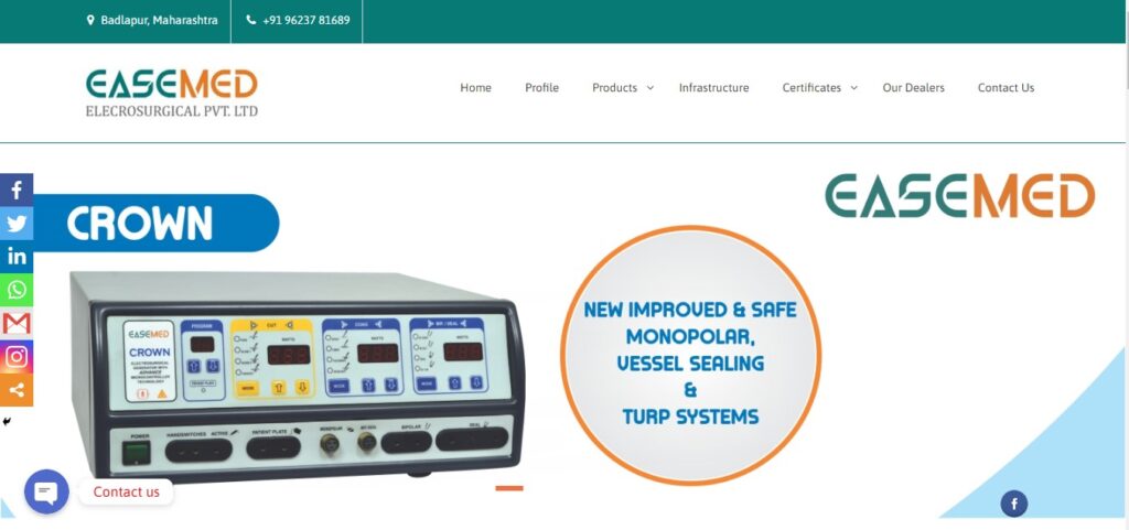 Easemed Electrosurgicals equipments